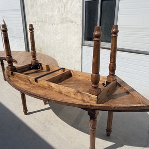 <span class=keywords><strong>Tomsawyer</strong></span> T-FA Meuble d'hôtel en bois massif naturel rustique, forme éventail irrégulière, design de luxe léger, détachable et portable, charge 550 kg - Product Image 4