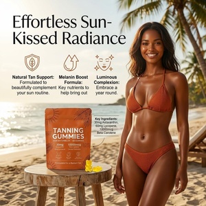 Gummies bronzantes sans soleil OEM en promotion pour un éclat naturel, véganes et sans sucre, hydratation de la peau, supplément de bronzage, 30 gummies - Product Image 5