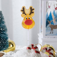 Sucettes de Noël Mignonnes et de Haute Qualité au Goût de Père Noël, Bonbons Durs aux Saveurs Fruitées pour Cadeau de Noël