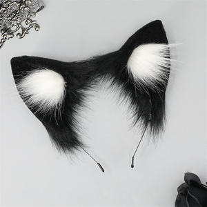 Oreilles de chat (pain en forme d'oreille de chat cuit à la vapeur) cerceau de <span class=keywords><strong>cheveux</strong></span> renard décoration de <span class=keywords><strong>cheveux</strong></span> en peluche simulation de coeur de fille désir pur - Product Image 4