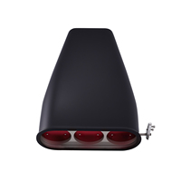 Volets ronds réversibles simples/doubles Quad en aluminium lisse noir pour carburateurs simples/doubles à 4 barils avec col de 5 à 1/8 pouces