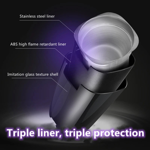 Cenicero portátil para coche, taza de aluminio de aleación con luz LED, caja de soporte para cigarrillos ignífuga, organizadores para coche - Product Image 6
