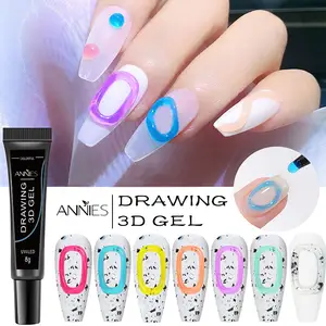 Annies Gel Kit Kuku Gambar 3D, 10 Warna Permen Craving untuk Seni Kuku