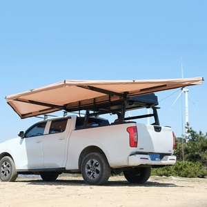Auvent de véhicule OEM 180 degrés autoportant avec éclairage LED intégré, étanche, côté conducteur et passager, pour camping et extérieur - Product Image 1