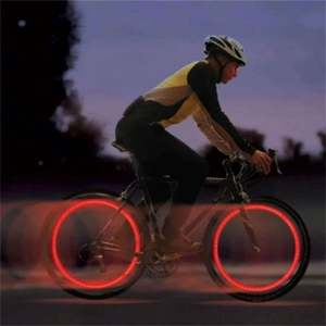 Tapas de Válvula de Neón Multicolor con Luces LED para Ruedas de Bicicleta de Montaña, Alimentadas por Batería, con Luz Delantera y Trasera para Ciclismo - Product Image 2