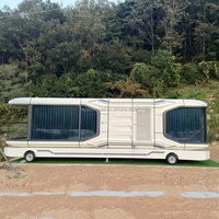 Cabine préfabriquée de luxe en structure acier, villa portable, capsule spatiale mobile, hôtel, pod de couchage