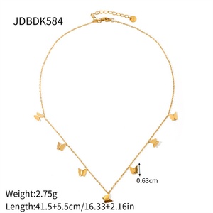 Collar de Gargantilla con Dijes de Mariposa de Acero Inoxidable, Joyería de Lujo para Mujer - Product Image 6
