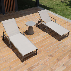 Chaise longue d'extérieur pour villa, terrasse, piscine, chaise de plage, résistante à l'eau et aux UV, pour hôtel - Product Image 1