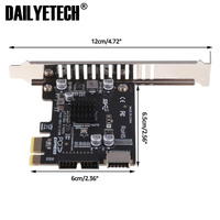 Carte PCI Express PCI-E vers USB3 Type-E, panneau frontal Type-C 19P 20P, carte d'extension compatible avec l'interface PCI-E X1 X4 X8 X16