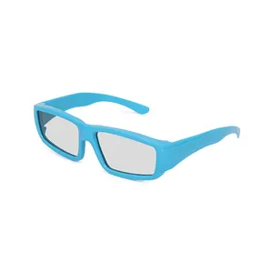 Kacamata 3D bioskop lensa terpolarisasi pasif plastik kualitas tinggi untuk proyektor film TV 3D