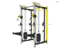 Appareil de musculation multifonctionnel 3-en-1 Little Bird Smith de qualité commerciale unisexe, tube de squat de 75 cm, bras 3.0, triceps