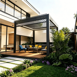 <span class=keywords><strong>Pergola</strong></span> <span class=keywords><strong>bioclimatique</strong></span> moderne d'extérieur ANCSEM, <span class=keywords><strong>pergola</strong></span> à lames en aluminium, <span class=keywords><strong>pergola</strong></span> personnalisée imperméable - Product Image 1