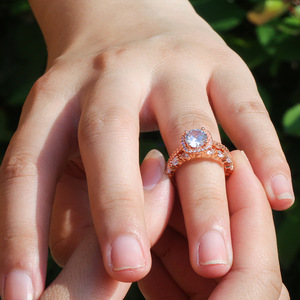 Rose Tone Ring Set for Women Elegant Proposal Fashion Party Finger Accessory Gift - Product Image 4