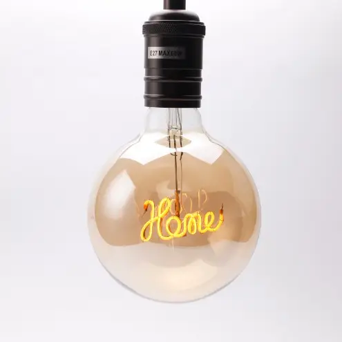 2021 Hot Sale Vintage Colorful Love Home Dream Customizable AC DC G125 LED Filament Bulb Letter Bulb