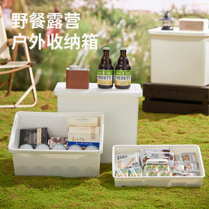 <b>Camping</b> <b>Storage</b> <b>Box</b> Large Capacity Thickened Plastic Rectangle Food Container Outdoor Use - Product Image 2