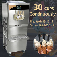 Commerciële dubbele compressor softijsmachine met luchtpomp voor MIKEN yoghurt- en softijsmachines