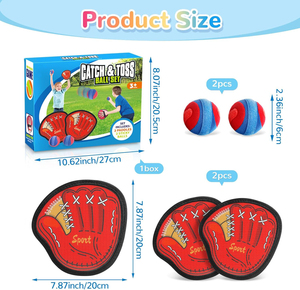 Kids Toss and Catch <strong>Ball</strong> Game Outdoor Yard Games Beach Toys Pool Toddler Baseball Glove &amp; Catch <strong>Ball</strong> Toys - Product Image 6