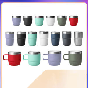 Novedades 2026: Taza <span class=keywords><strong>de</strong></span> Café Apilable Negra <span class=keywords><strong>de</strong></span> Acero Inoxidable <span class=keywords><strong>para</strong></span> Espresso con Recubrimiento en Polvo - Product Image 3