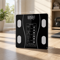 Báscula Inteligente de Composición Corporal con Bluetooth, Alta Precisión, Digital, para Baño, con Pantalla LCD de Vidrio Templado y Aplicación de Salud