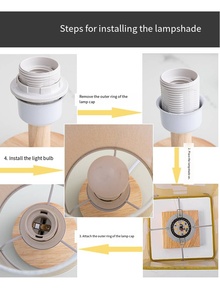 モダンでシンプルなデザイン調節可能な明るさのテーブルランプテキスタイル工芸品スタイリッシュな照明器具リビングルーム寝室用 - Product Image 4