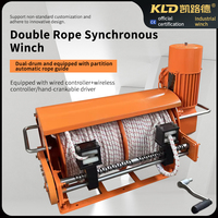 Nouveau treuil électrique à câble synthétique, double câble synchronisé, télécommande, commande manuelle, capacité de traction 0,5 tonne