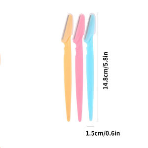 Navaja para Cejas Simple de 14.5 cm, Herramienta de Maquillaje de Acero Inoxidable con Cuchilla Afilada para Raspar Cejas y Rostro - Product Image 4