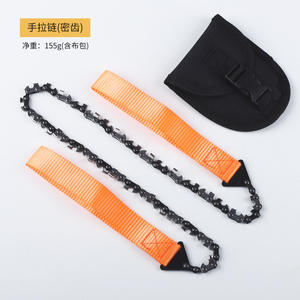 Sierra de mano con cadena de 600 mm, herramienta de supervivencia portátil de acero para exteriores con bolsa de transporte - Product Image 1