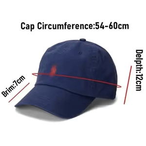 Casquettes Promotionnelles de Haute Qualité 6 Panneaux Marque de Luxe Broderie Visière Incurvée Unisexe Bleu Noir Sport Baseball avec Logo - Product Image 3