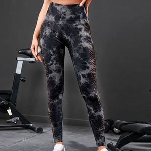 Pantalon <span class=keywords><strong>de</strong></span> Yoga <span class=keywords><strong>Transparent</strong></span> contrôle du ventre, Leggings Sexy pour femmes, pantalon d'entraînement <span class=keywords><strong>de</strong></span> Yoga doux Tie-dye, vente en gros, 2022 - Product Image 4