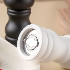 Moulin à poivre en bois massif de qualité professionnelle pour la cuisine domestique, pot à assaisonnements coloré, pour sel de mer et poivre, en bois d'hévéa - Product Image 3
