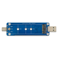 USB 3.2 untuk NVME Riser Board Converter Adapter Dual Head Inline SSD kandang JMS583 kartu adaptor