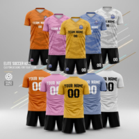 Maillots de football personnalisés, vêtements de football unisexes, ensemble 2 pièces, tissu jacquard respirant, ensemble complet pour adultes, uniforme de football