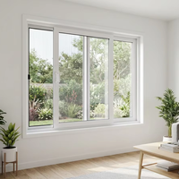 Professionelles Aluminium-Schiebefenster mit Hochleistungs-Edelstahlrollen für Sanftes, Leises und Reibungsarmes Gehen, Doppelt Verglast mit Gehärtetem Glas