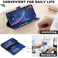 Étui de téléphone portefeuille à motif papillon double face pour Xiaomi Poco F7 Ultra X7 C75 pour Redmi A5 Turbo 4 Note 14 Pro Plus 4G 14C 5G