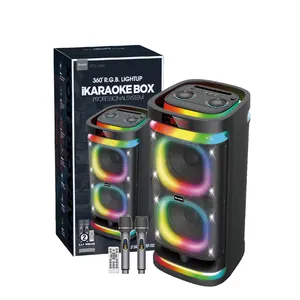 Ucuz fiyatlar sıcak satış tam aralıklı RGB ışıkları hoparlörler açık Karaoke ses sistemi
