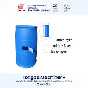 Double L machine automatique de soufflage de corps creux de tambour en plastique de 55 gallons pour le tambour de HDPE de 200 litres