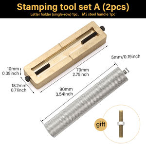 Plaques de gaufrage en métal laiton bon marché, lettres gravées, matrices de gaufrage pour le cuir, produits ménagers - Product Image 6