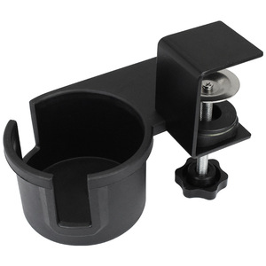 Tableside Water Cup Holder Black Bolt Inserting Type Desk Storage Cup <b>Rack</b> Office Organizer - Product Image 2