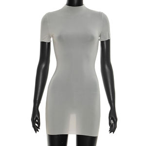 Viviblook Y26DS074 Women Dresses Sexy New Summer Skinny See Through Short Sleeved Sheer Nightclub <b>Mini</b> Bodycon Dres - Product Image 4