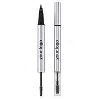 Crayon à sourcils 2-en-1 et gel fixateur transparent pour sourcils, gel coiffant pour sourcils, crayon à sourcils, marque privée