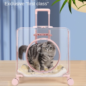 Clear Pet Rod Case Large Portable Traveler Pet <strong>Cages</strong> Carrier Out Cart Large Breathable Pet Air Case - Product Image 2
