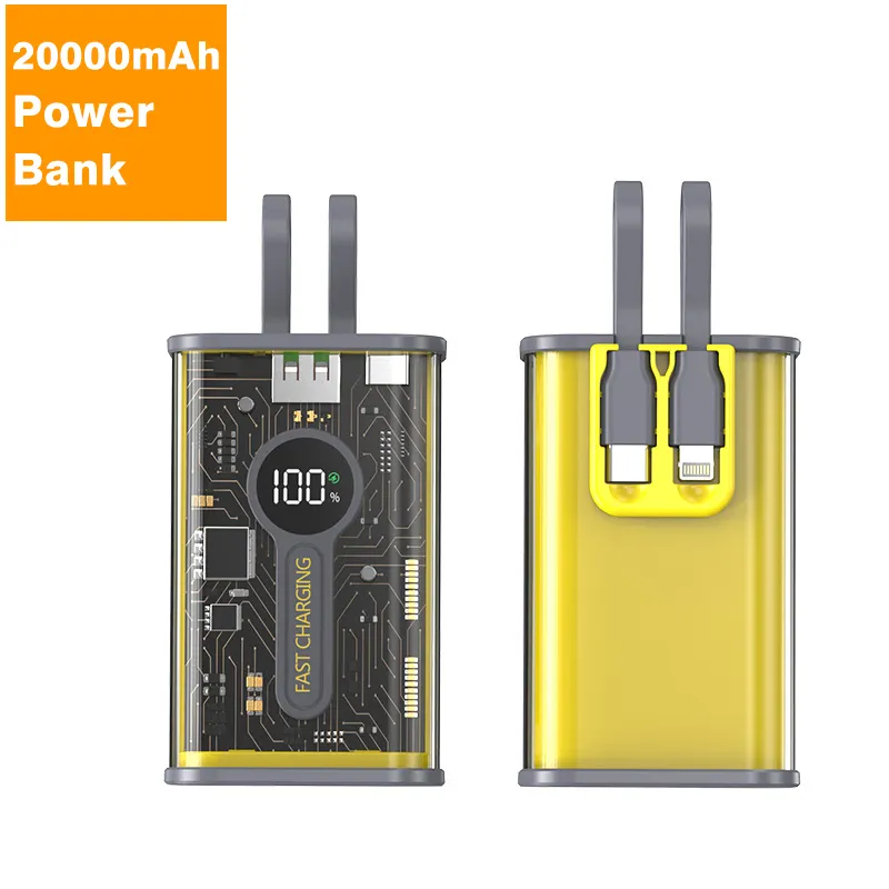 범용 Pd 22.5w LED 디스플레이 빠른 충전 용량 배터리 팩 10000mah 전원 공급 장치 휴대용 휴대 전화 전원 은행