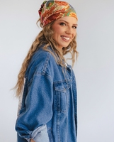 Foulard de luxe en soie sergé à motifs imprimés variés (fruits de mer, homard, desserts, fleurs) – Bandana personnalisé