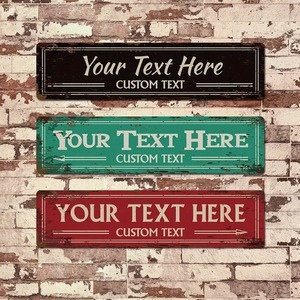 ป้ายเหล็กตกแต่งสไตล์อุตสาหกรรมมาพร้อมป้ายโลหะอลูมิเนียมแบบกำหนดเองชิ้นเดียวตามสั่ง - Product Image 2