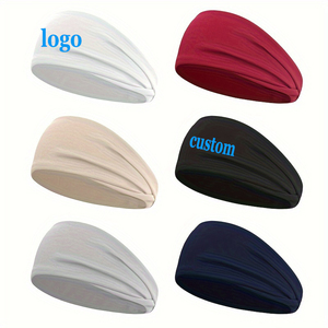 Fasce per capelli JX personalizzate in tinta unita bianco e nero, all'ingrosso, con stampa del tuo logo, elastici, sportivi, da spa, unisex, per giovani, bandane etniche - Product Image 1
