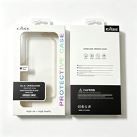 Boîte d'emballage portable pour téléphone portable en papier blanc, personnalisée, avec fenêtre transparente et languette de suspension pour l'électronique mobile