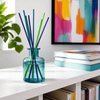 Bâtonnets diffuseurs personnalisables (couleur et logo) en PET et bois pour recharge de diffuseur d'ambiance domestique, matériaux DIY
