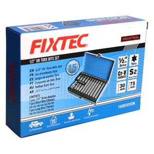 FIXTEC Juego de 15 puntas Torx T20 T25 T30 T40 T45 T50 T55 de 1/2 pulgada para extracción de tuercas, FHS051015TM - Product Image 6