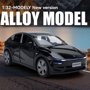 รถโมเดล Tesla Model Y ล้อไดแคสต์ใหม่ ขนาด 1:32 ผลิตจากโลหะผสม พร้อมเสียงและไฟ เปิดประตูได้ ของขวัญสะสม ของเล่นรถยนต์สำหรับเด็กผู้ชาย - Product Image 2