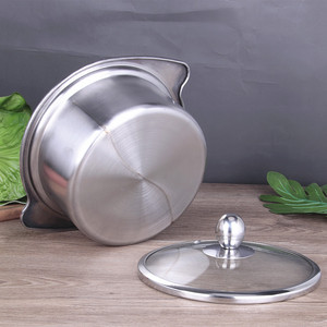 หม้อสุกี้สแตนเลสขนาดเล็ก 24 ซม. ของผู้ผลิต หม้อชาบู-ชาบูแบบหนา หม้อเดี่ยวสำหรับ 1 คน หม้อหมุนได้ 14-18 องศา พร้อมซุปใส - Product Image 5